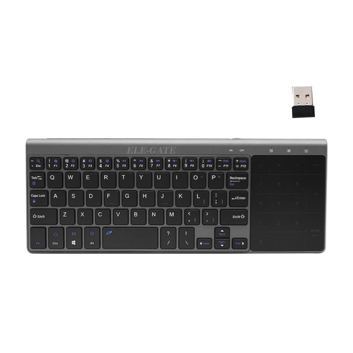 Teclado Portátil Inalámbrico 2.4G Con Touchpad Y Numérico