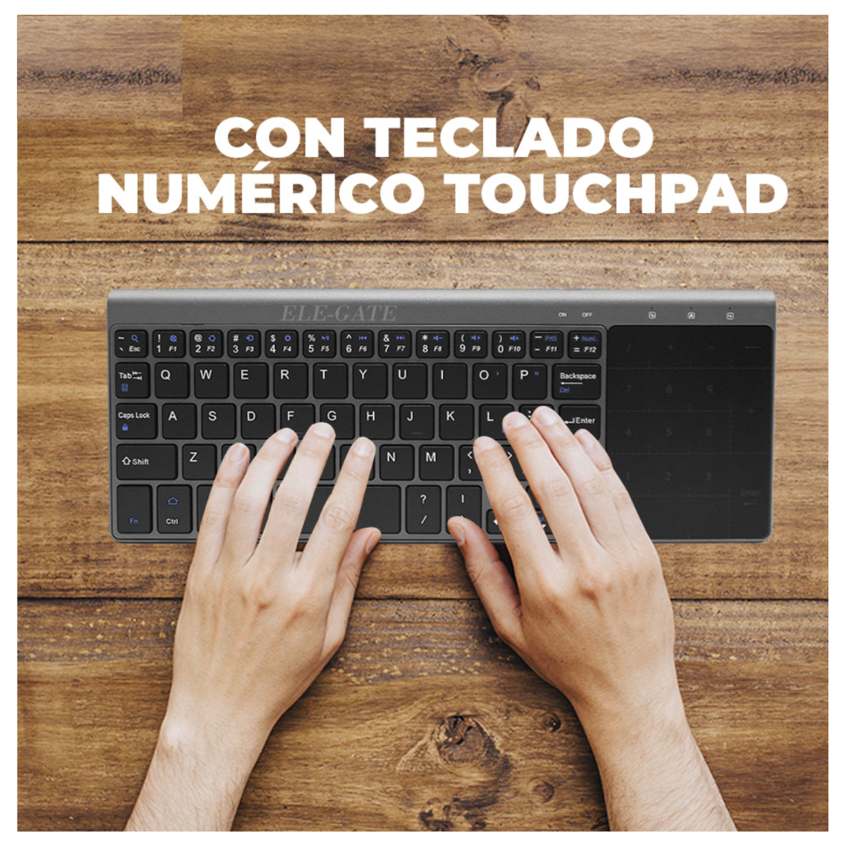 Teclado Portátil Inalámbrico 2.4G Con Touchpad Y Numérico