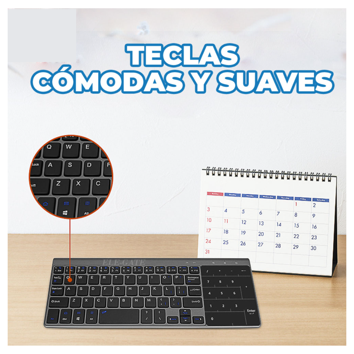 Teclado Portátil Inalámbrico 2.4G Con Touchpad Y Numérico
