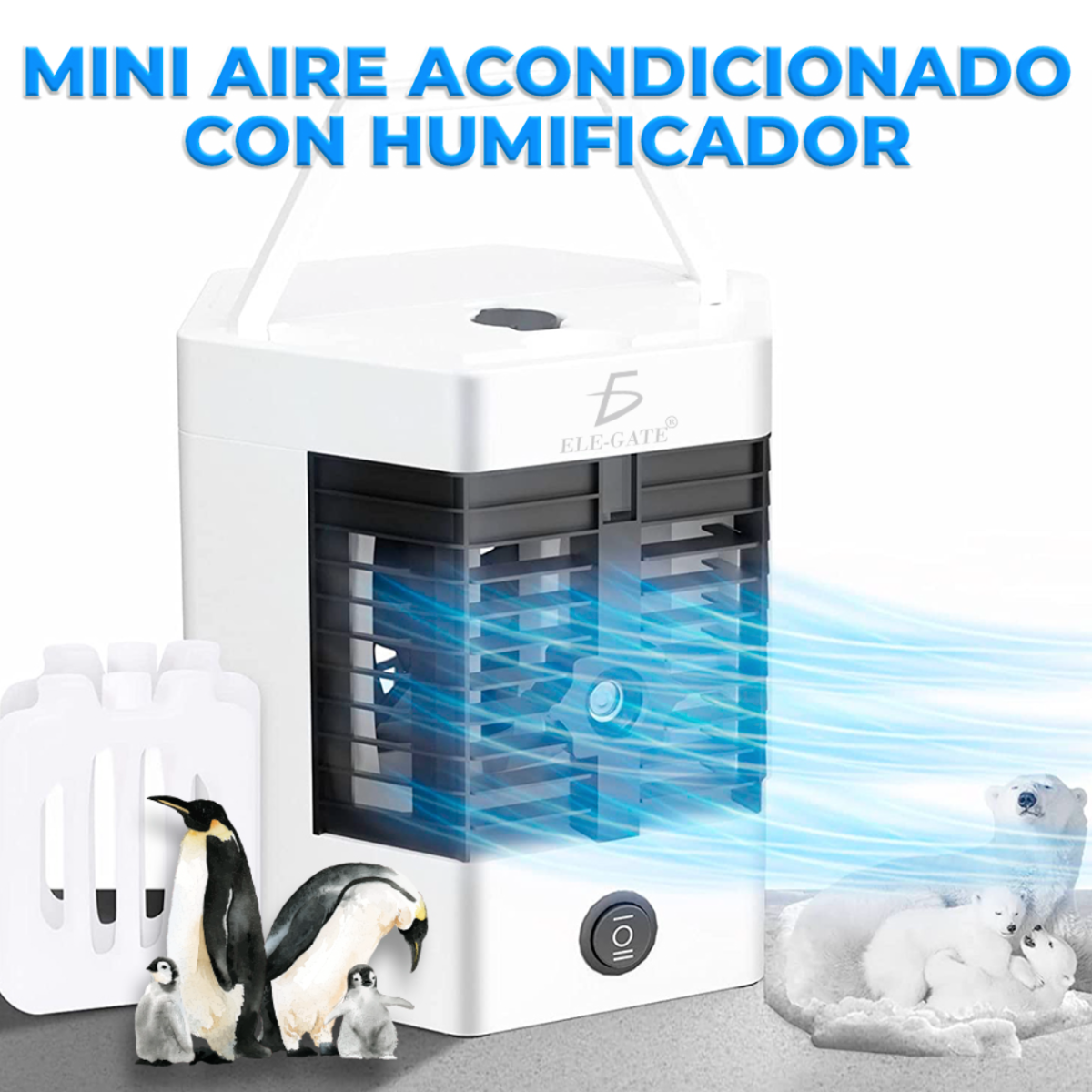 Ventilador Enfriador Humidificador De Aire Con Cable Usb.