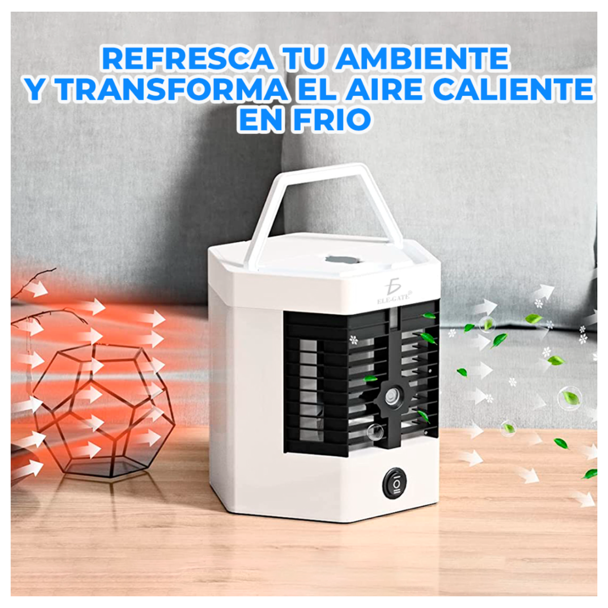 Ventilador Enfriador Humidificador De Aire Con Cable Usb.