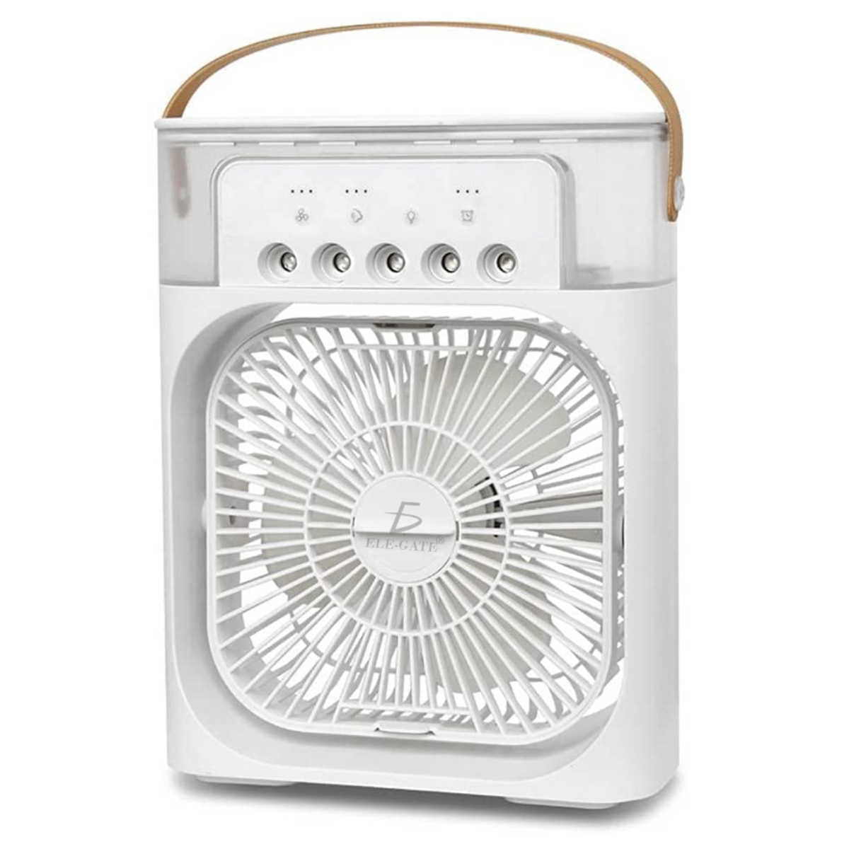 Ventilador Portátil Con Humidificador De Aire Y Luz Led 4en1.