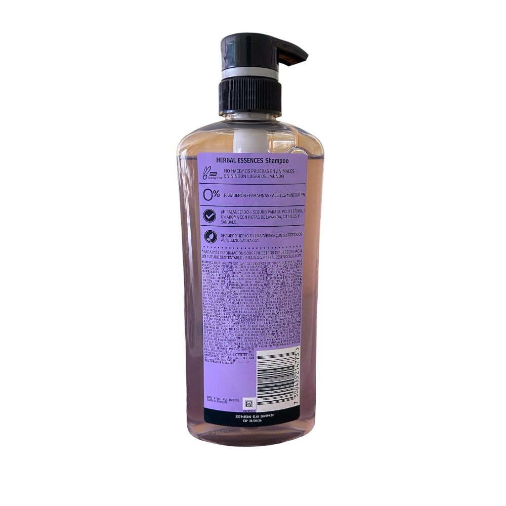 Herbal Essences Shampoo Lavanda Aceite Almendras 600ml 6 Pz