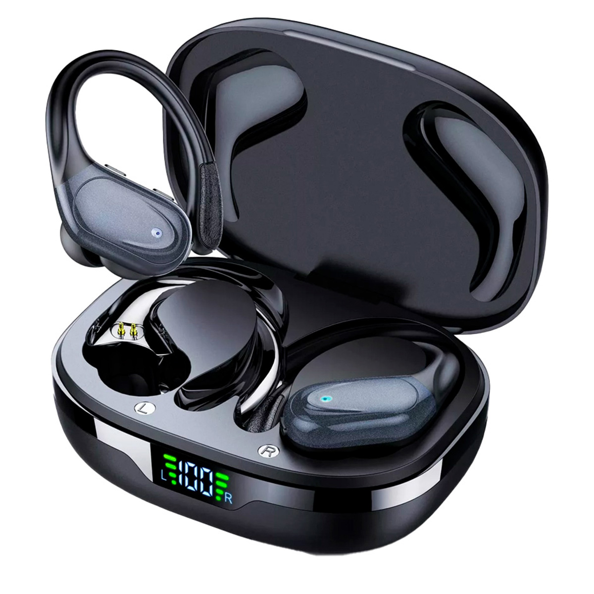 AURICULARES INALÁMBRICOS PETUKITA BOX DEPORTIVOS BLUETOOTH CON GANCHOS BX17