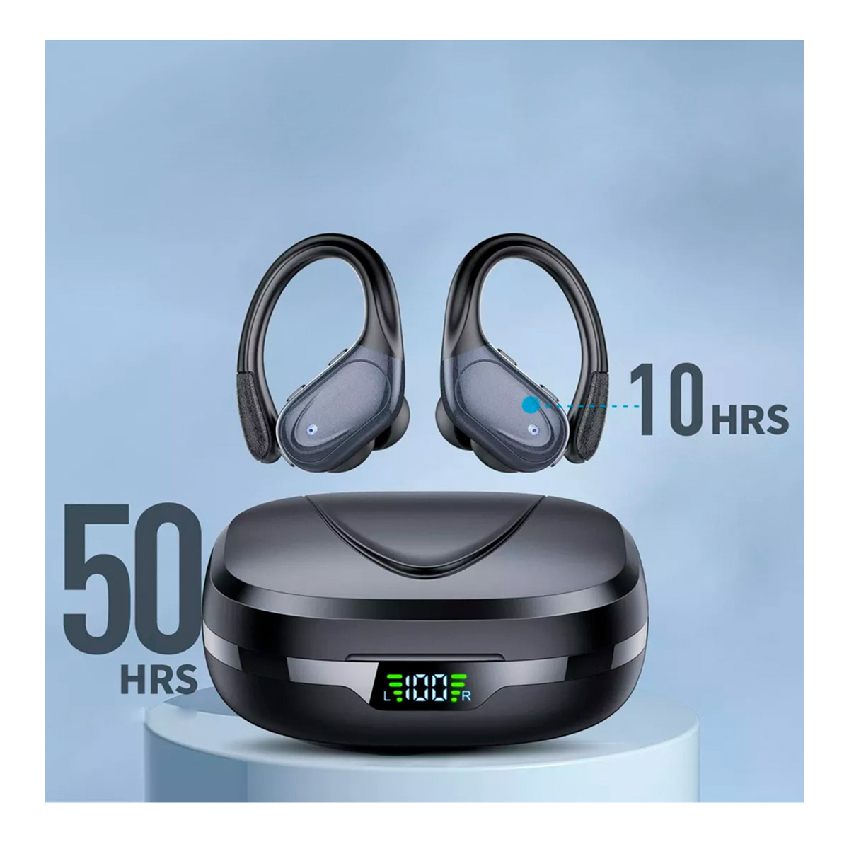 AURICULARES INALÁMBRICOS PETUKITA BOX DEPORTIVOS BLUETOOTH CON GANCHOS BX17