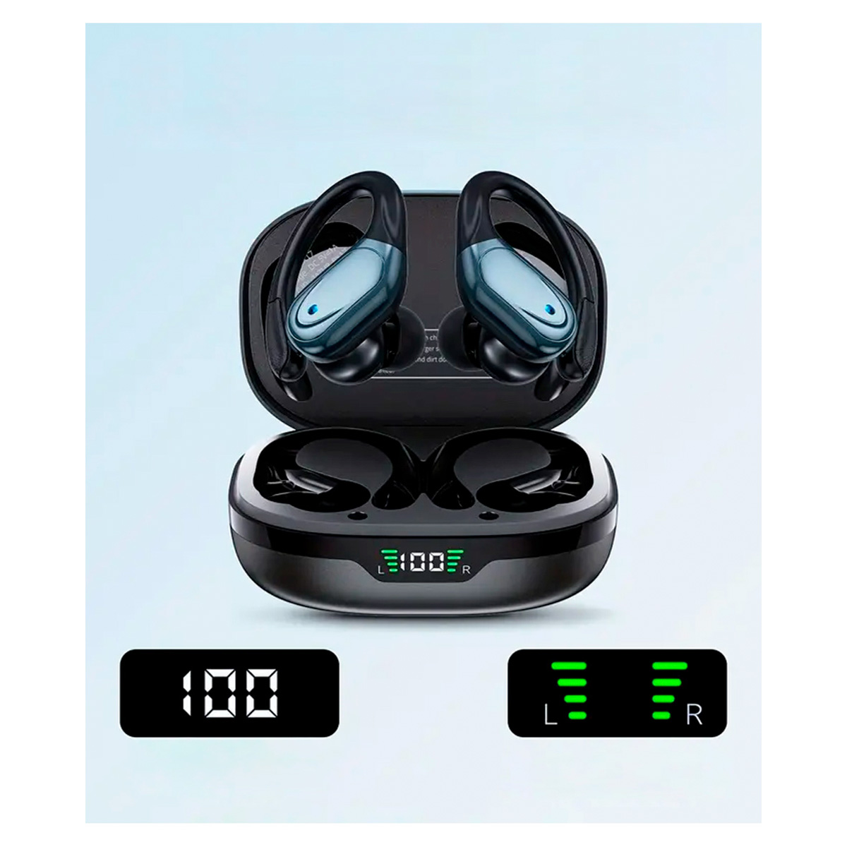 AURICULARES INALÁMBRICOS PETUKITA BOX DEPORTIVOS BLUETOOTH CON GANCHOS BX17