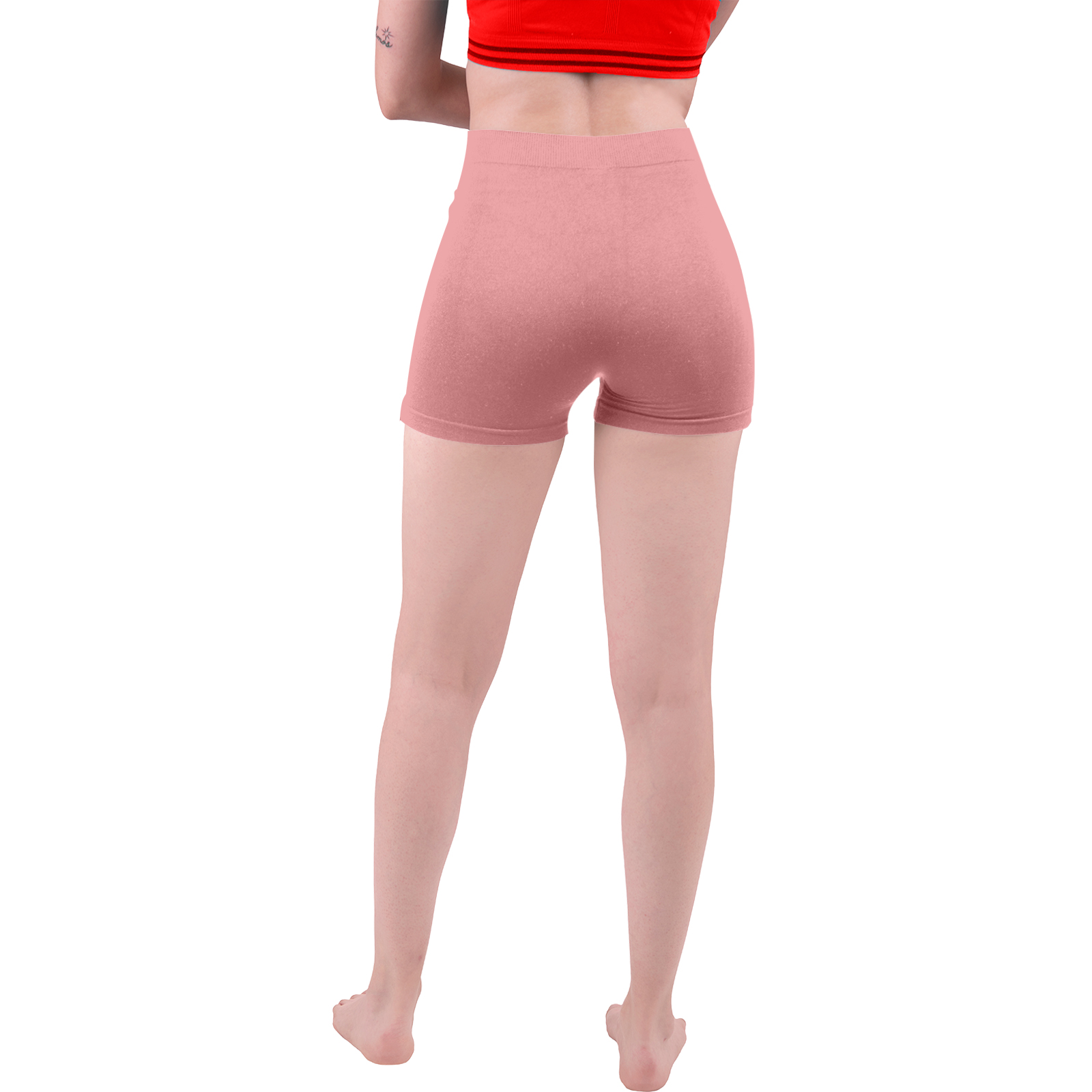 Short Licra Rosa Unitalla Deportivo, Mujer Dama, Atlético, Boxer, Entrenamiento, Pantalones Cortos, Uso Diario