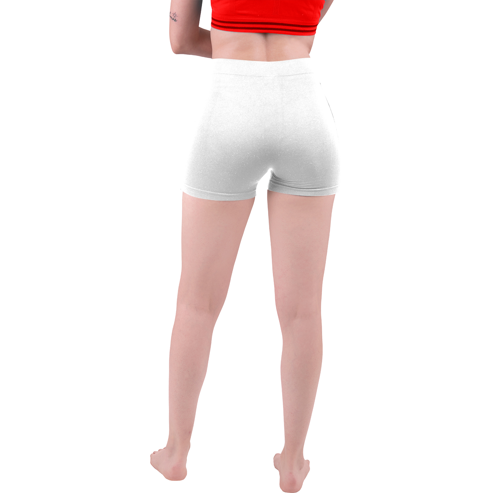 Short Licra Mujer, Blanco, Unitalla, Deportivo, Dama, Atlético, Boxer, Entrenamiento, Pantalones Cortos, Biker.