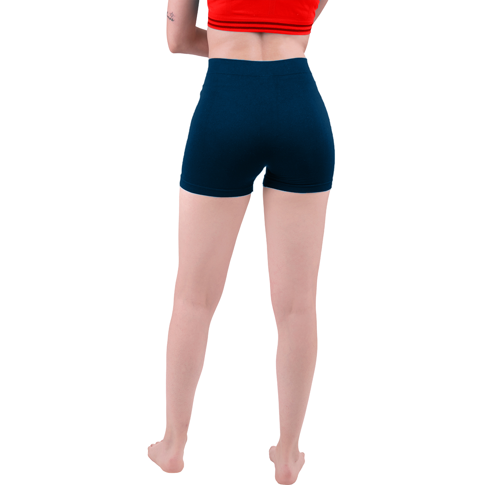 Short Licra Mujer, Azul Marino, Unitalla, Deportivo, Dama, Atlético, Boxer, Entrenamiento, Pantalones Cortos, Biker.