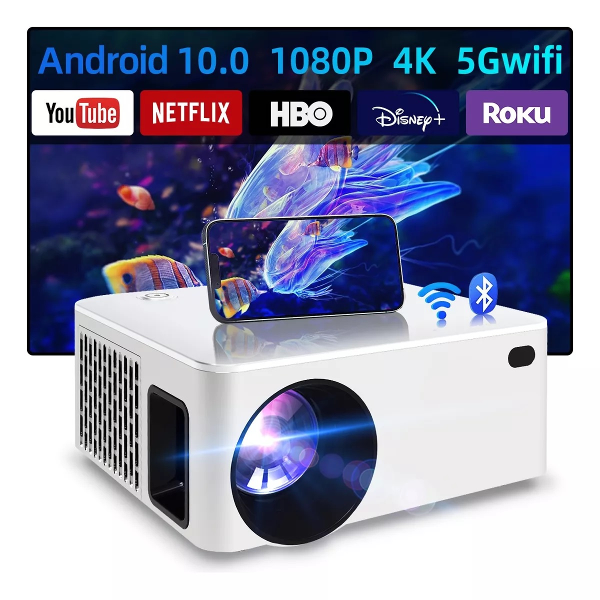 Mini Proyectores Portatil Wifi Para Celular Led Hd 4k Cañon