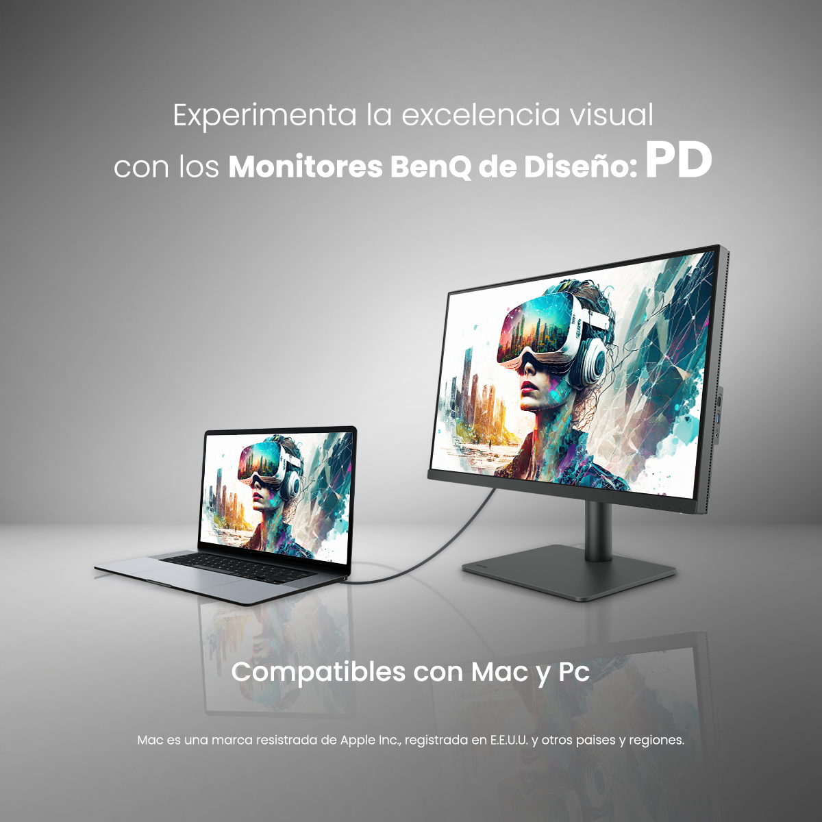  Monitor de Diseño BenQ 27 pulgadas 4K AQ Color (PD2705U), Compatible con Mac, 3480px, LED, IPS, 99% Rec.709, 99 % sRGB, 10 bit, CAD/CAM, Animación, Modo cuarto obscuro, Low Blue Light, Anti reflejante, Flicker-free, AMA, altura/inclinación ajustable, HDMI, DP