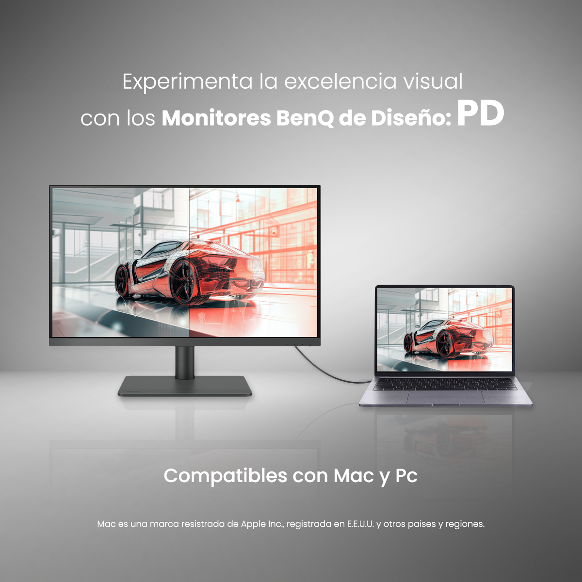 Monitor de Diseño BenQ 27 pulgadas 2K AQ Color (PD2705Q), Compatible con Mac,2560p LED, IPS, 100% Rec. 709, 100% sRGB, 10 bit, CAD/CAM, Animación, Modo cuarto obscuro, Modo doble vista, Low Blue Light, Anti reflejante, Flicker-free, AMA, Brightness Intelligence, altura/inclinación ajustable, HDMI, DP