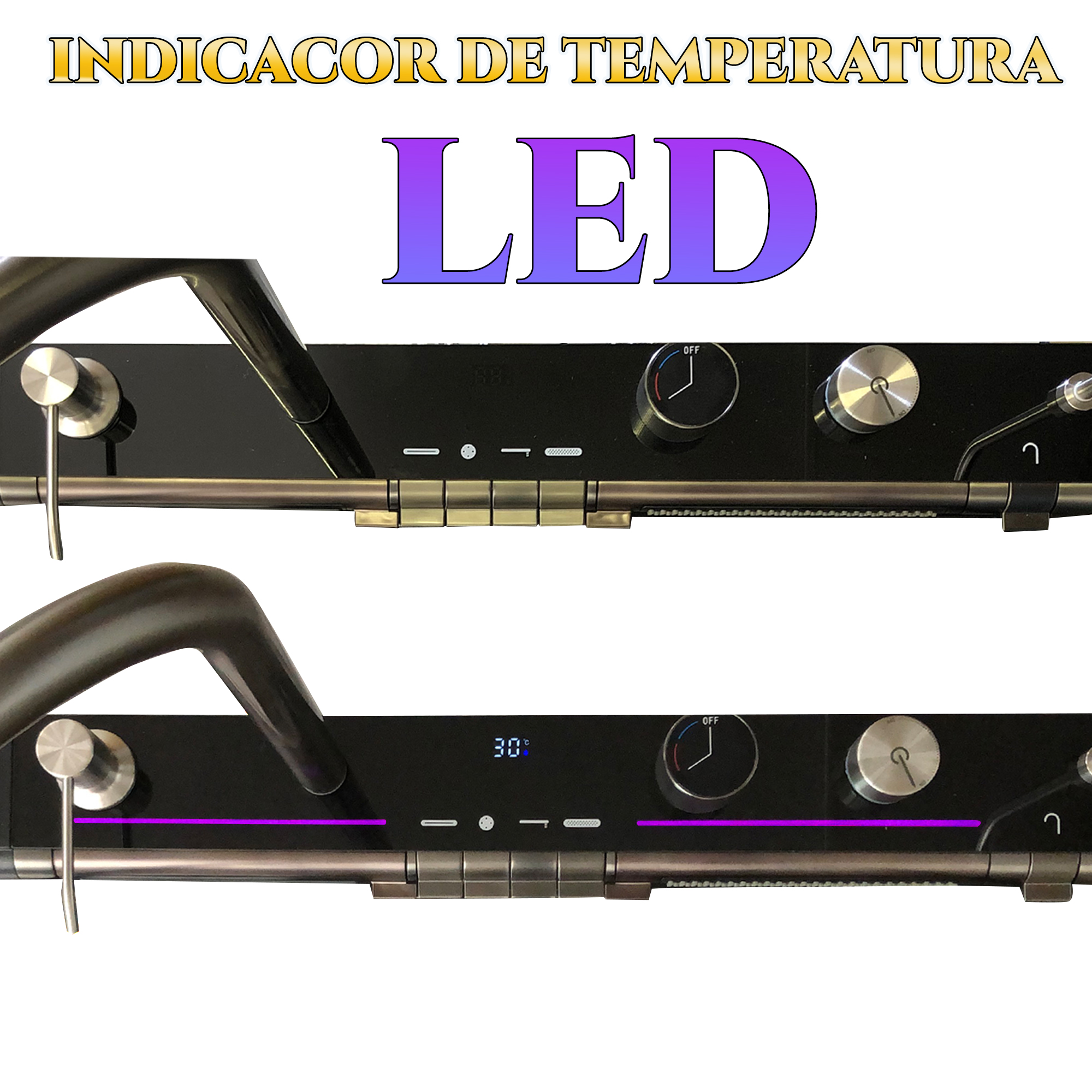 Tarja para Cocina Fregadero Doble Cascada De Lujo Led Acero Inoxidable 75cm X 46cm X 20cm