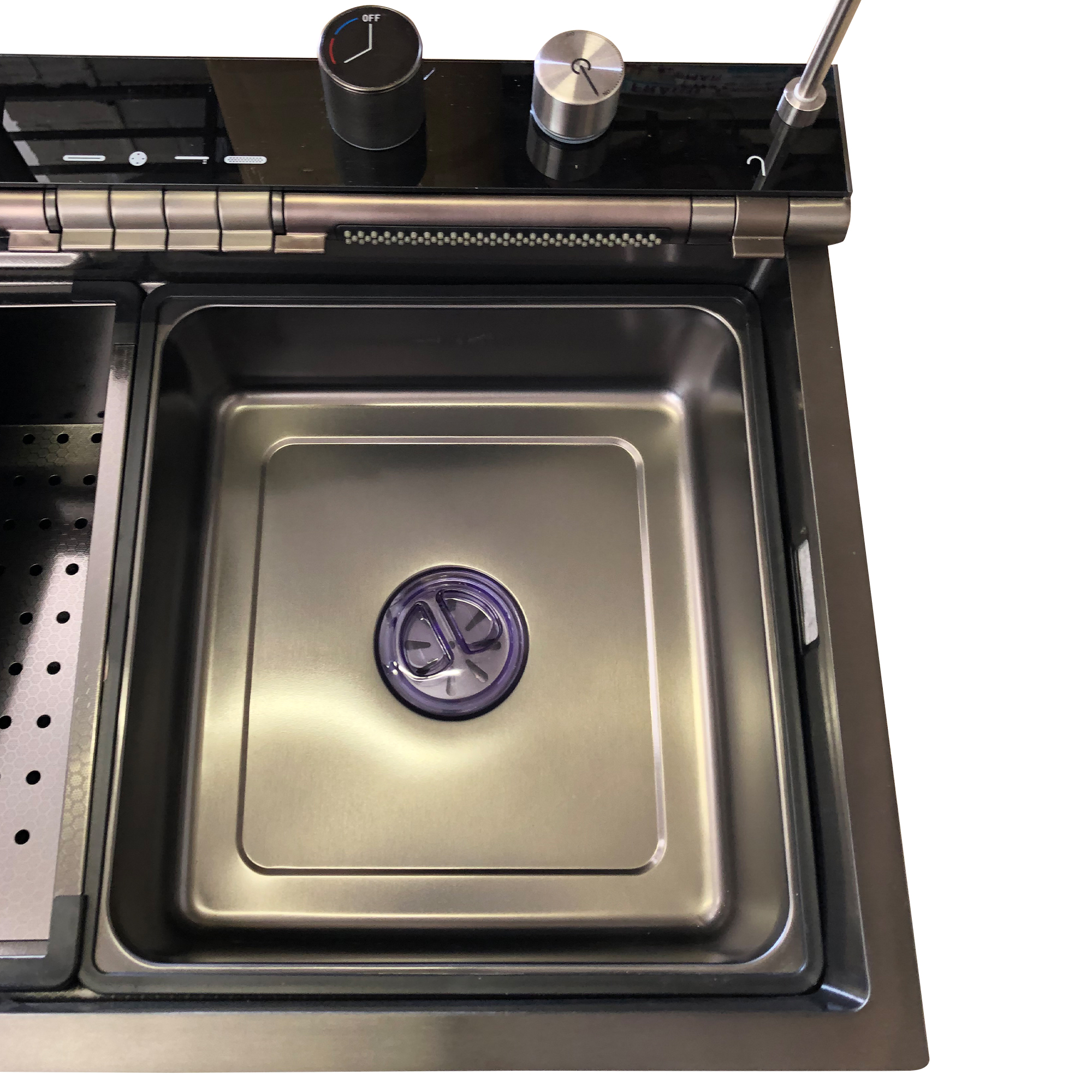 Tarja para Cocina Fregadero Doble Cascada De Lujo Led Acero Inoxidable 75cm X 46cm X 20cm