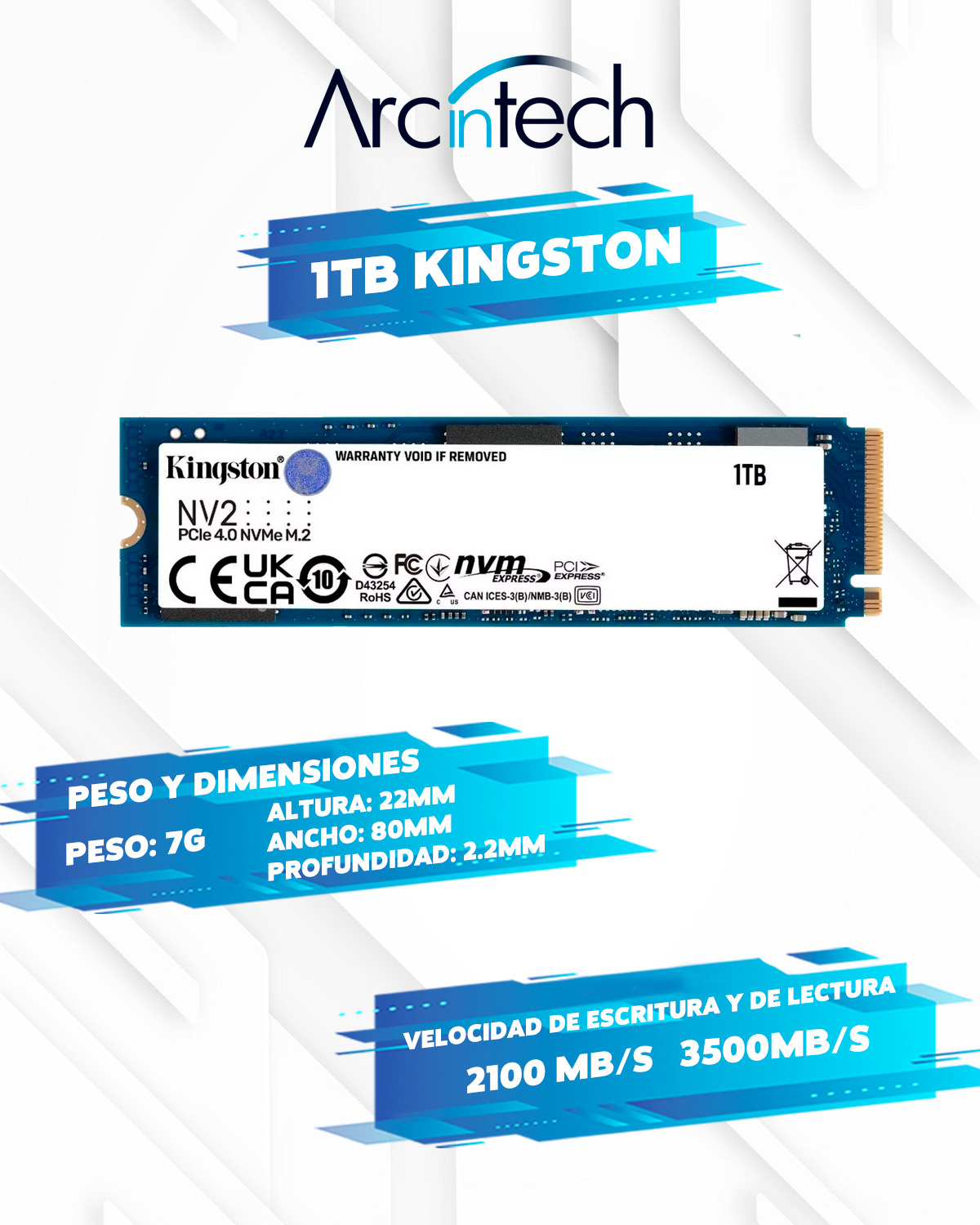 Pc Gamer Arcintech Ryzen 5 4600g 8gb M.2 1TB Gabinete Rgb WIFI