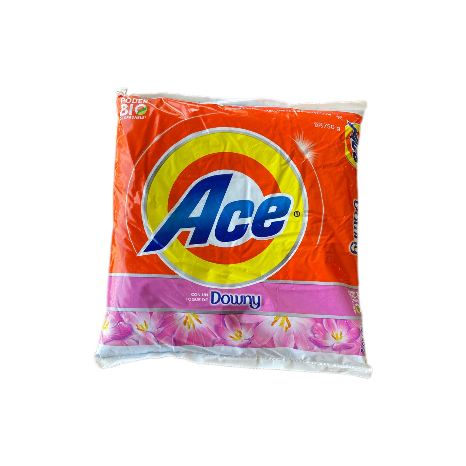 Detergente En Polvo Ace Con Un Toque De Downy 750g Caja 6 Pz