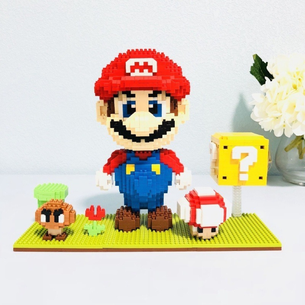 Bloques De Construcción Mario 3D, Rompecabezas, Mini Blocks Armables 2000 pzs, Figura de Mario, Juguetes de Mario para Niños, Juguete de Construcción, Juguetes Didácticos..