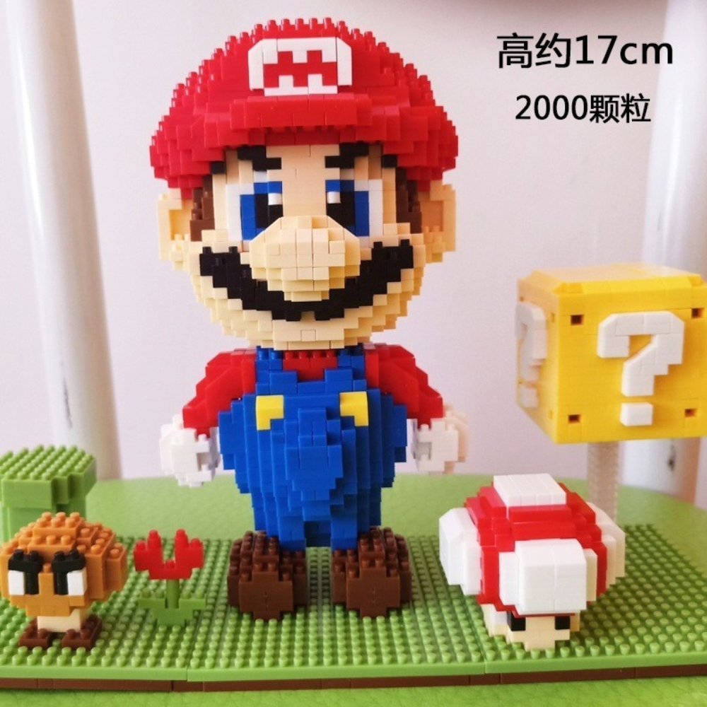 Bloques De Construcción Mario 3D, Rompecabezas, Mini Blocks Armables 2000 pzs, Figura de Mario, Juguetes de Mario para Niños, Juguete de Construcción, Juguetes Didácticos..