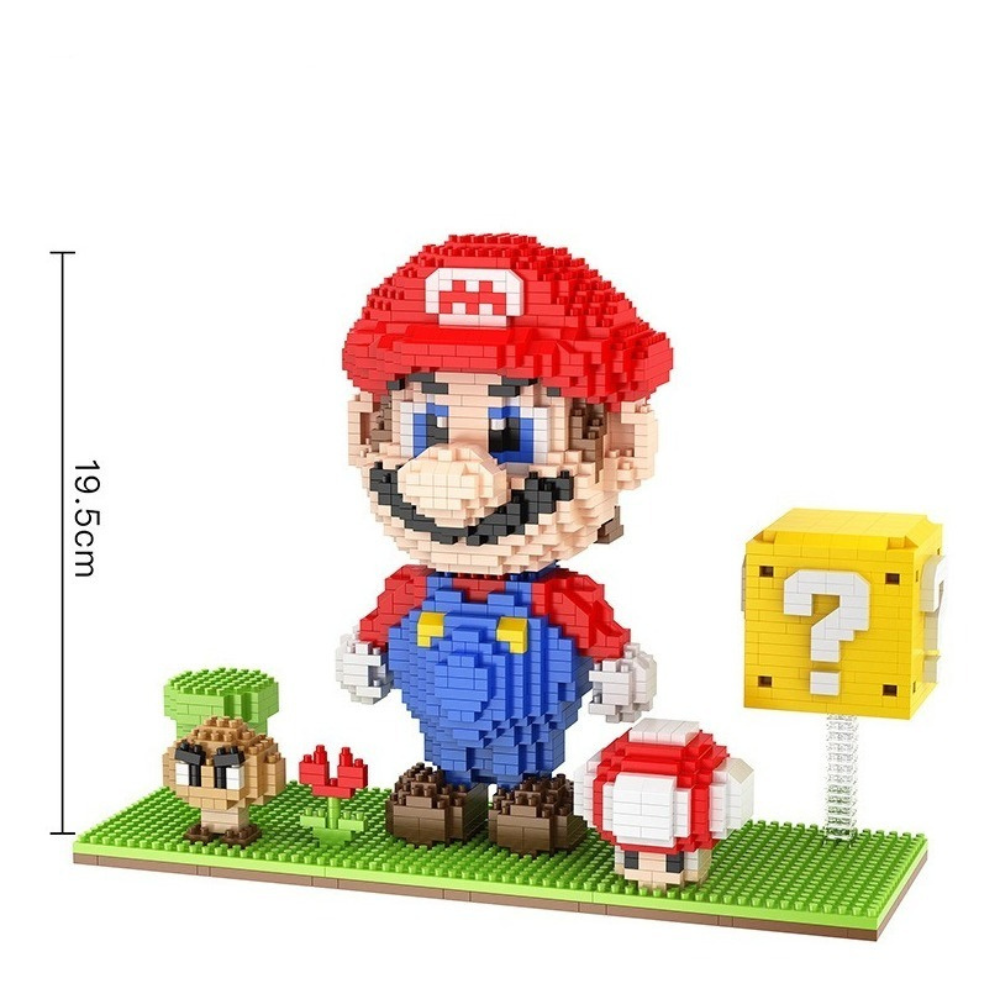 Bloques De Construcción Mario 3D, Rompecabezas, Mini Blocks Armables 2000 pzs, Figura de Mario, Juguetes de Mario para Niños, Juguete de Construcción, Juguetes Didácticos..