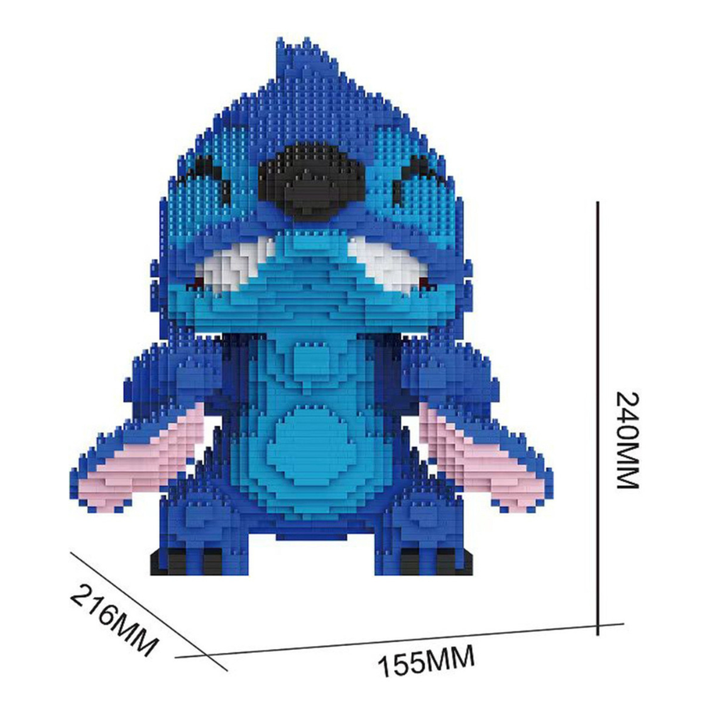 Figura de Bloques Armables Stitch Enojado con 3003 Piezas, Set de Super Mini Blocks de Construcción, Figura Coleccionable Stitch, Gran Juguete, Rompecabezas 3D Decoración, Regalo Ideal.