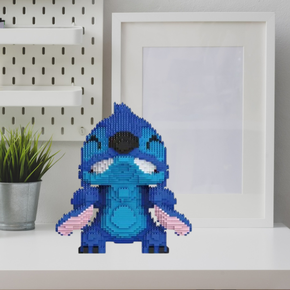 Figura de Bloques Armables Stitch Enojado con 3003 Piezas, Set de Super Mini Blocks de Construcción, Figura Coleccionable Stitch, Gran Juguete, Rompecabezas 3D Decoración, Regalo Ideal.