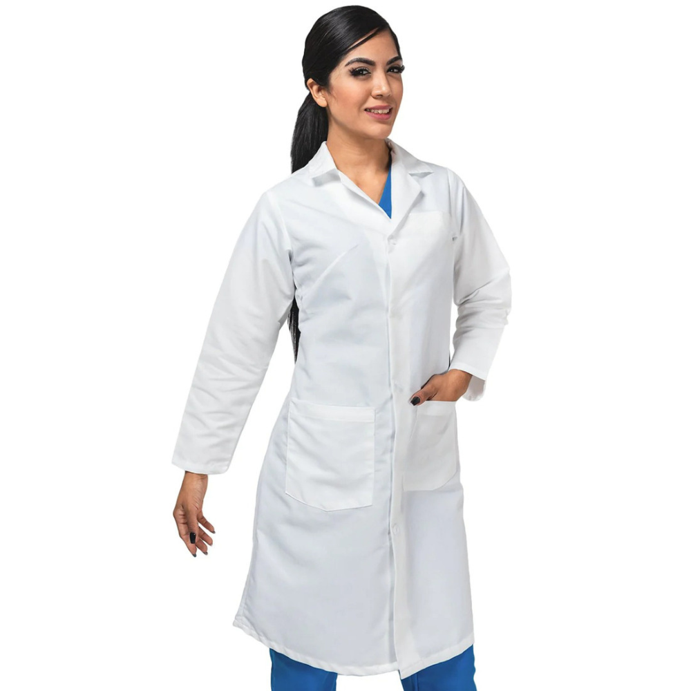 Uniforme Médico Enfermera Bata De Laboratorio Blanca Mujer