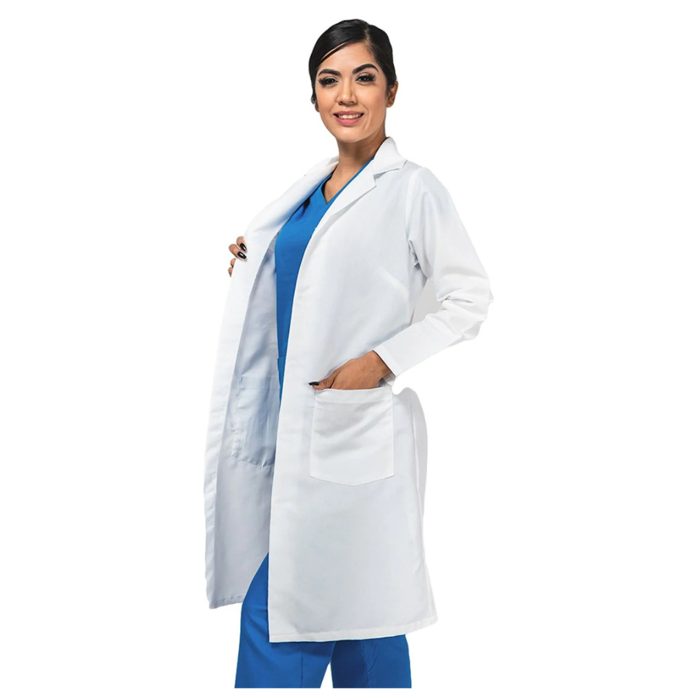 Uniforme Médico Enfermera Bata De Laboratorio Blanca Mujer