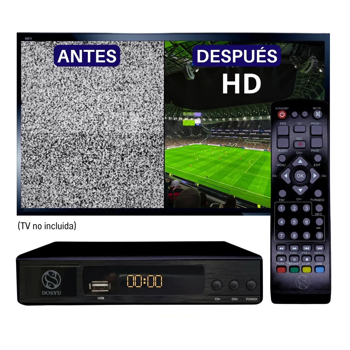 Decodificador Tv Convertidor Digital Full Hd 1080p