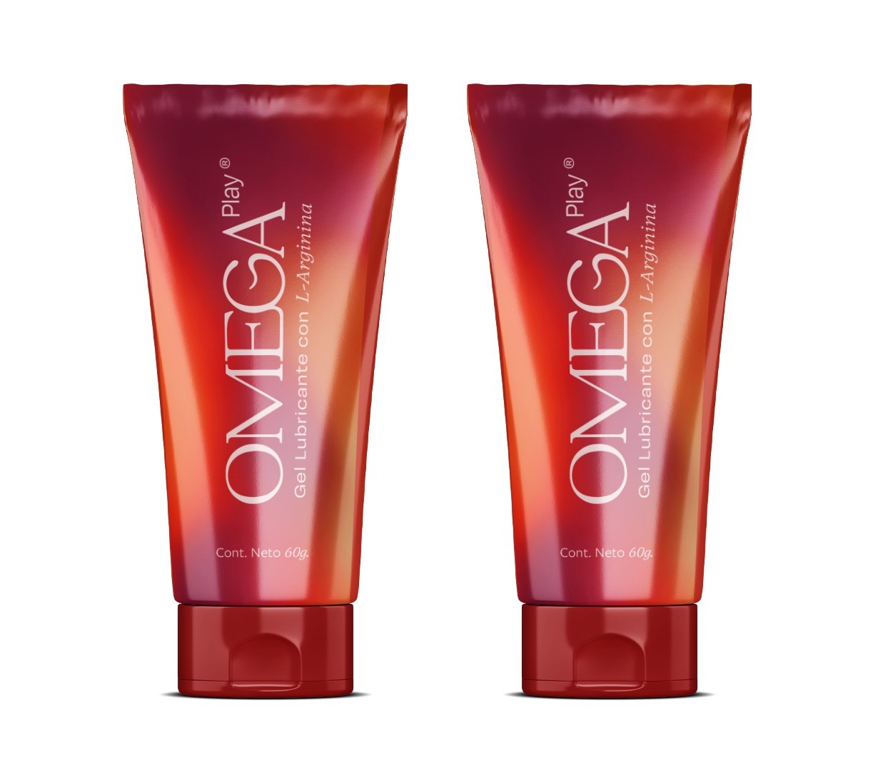 Omega Play gel Lubricante Femenino base agua 60 gr - 2 Pz