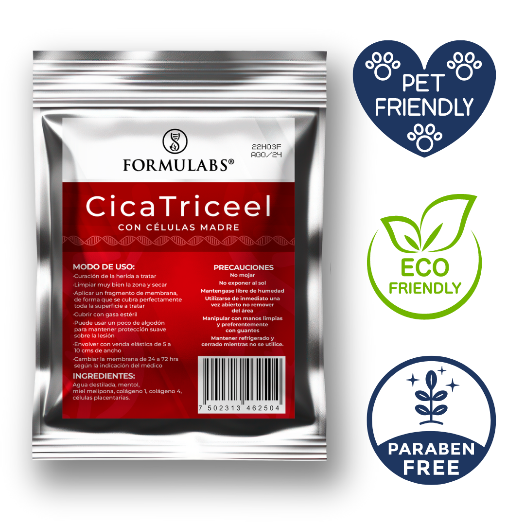 Membrana Dérmica Parches para cualquier tipo de Heridas, Quemaduras y Ulceras Diabéticas - Cicaticreel Formulabs