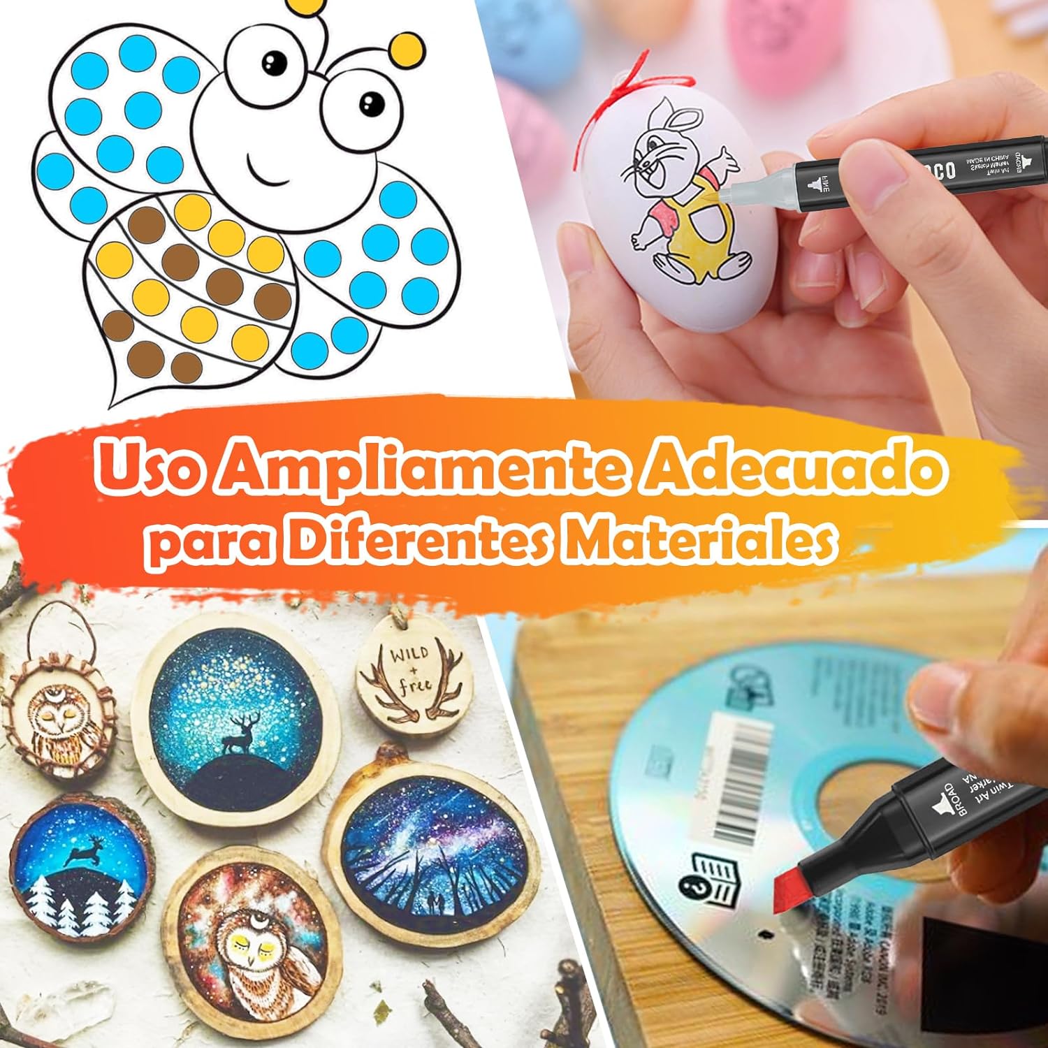 Set de plumones 48 piezas con estuche punta delgada y punta gruesa