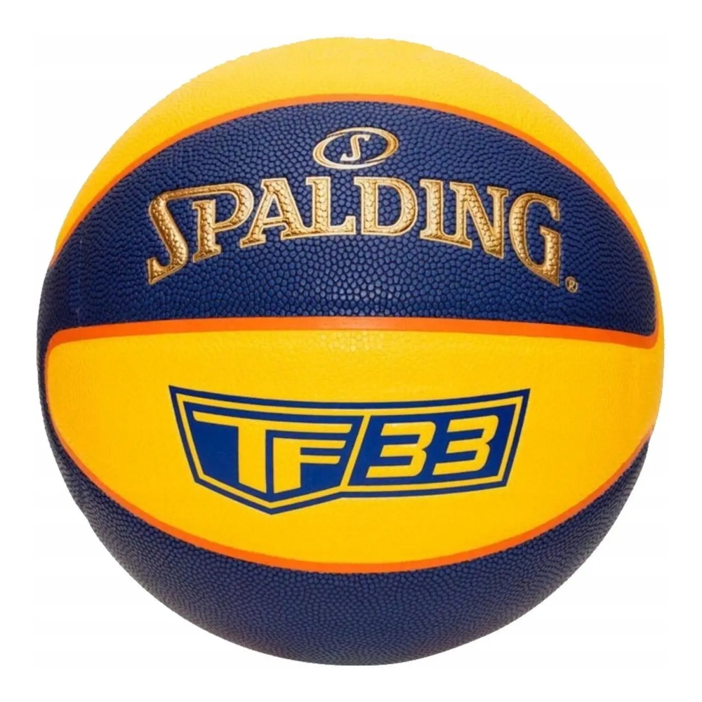 Balon De Basquetbol Spalding TF-33 Rubber 2021 Amarillo-Azul 84352Z