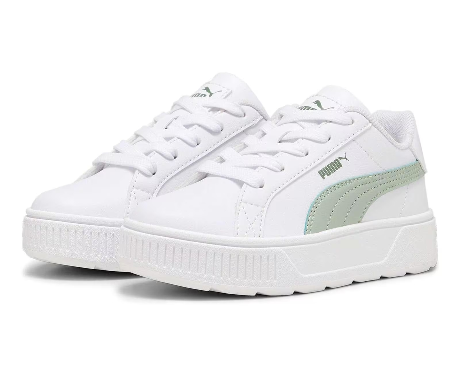 Tenis Puma Karmen Rebelle Blanco Verde de Niñas Original.
