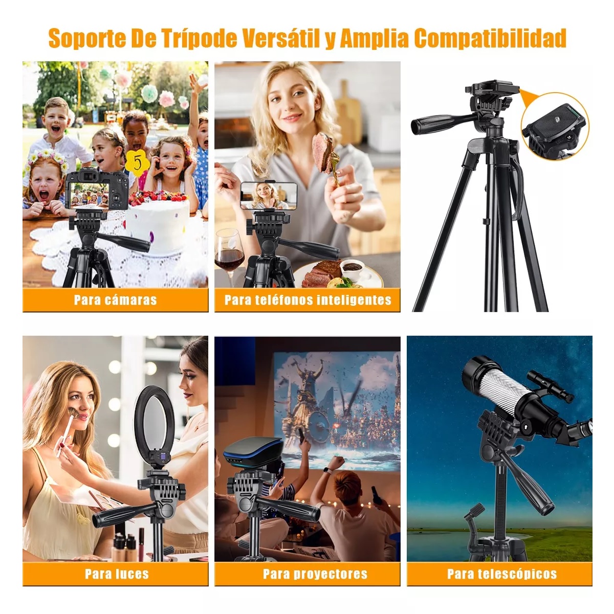 Tripode Para Cámara / Celular Profesional Ajustable 140cm