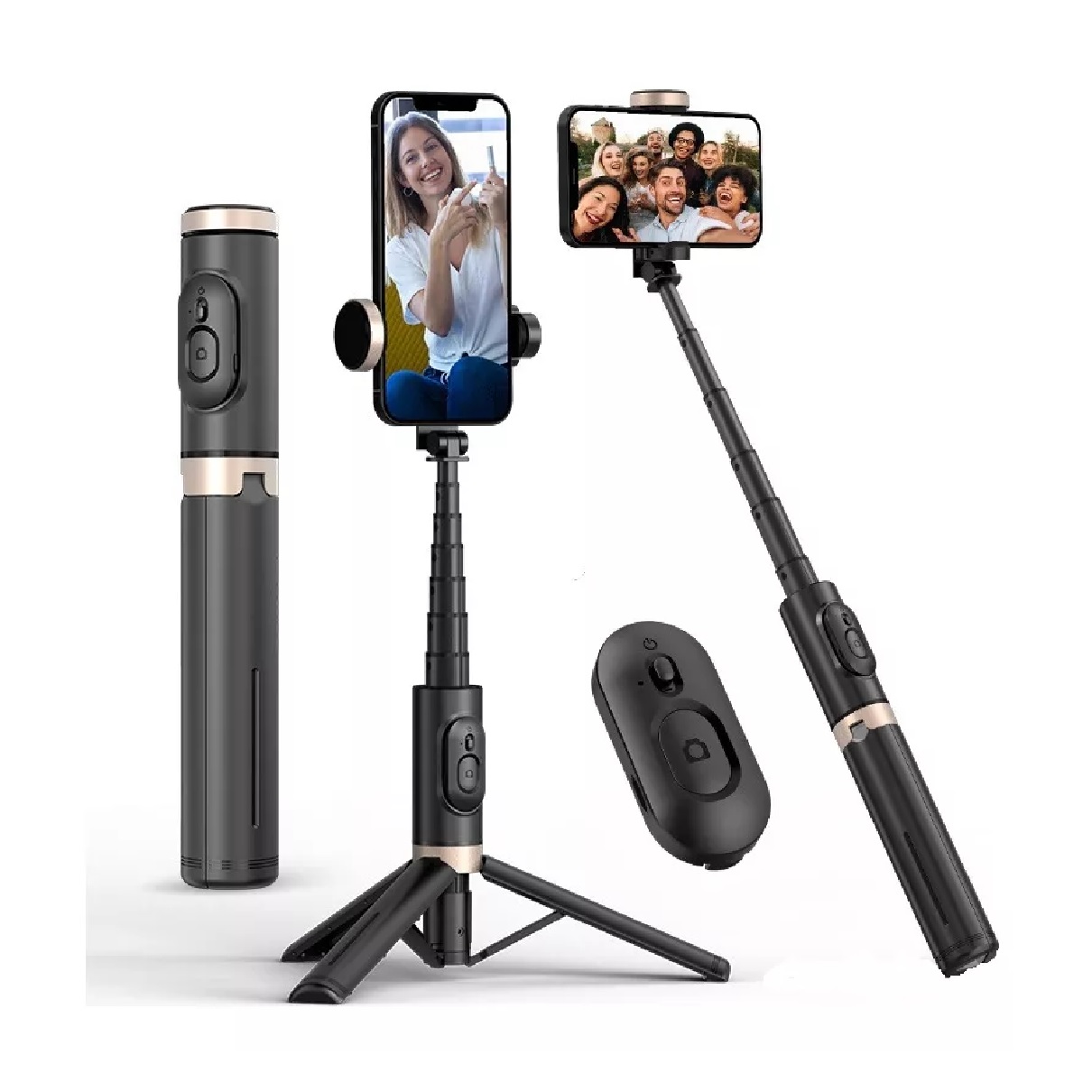 Selfie Stick Con Trípode Control Remoto Bluetooth