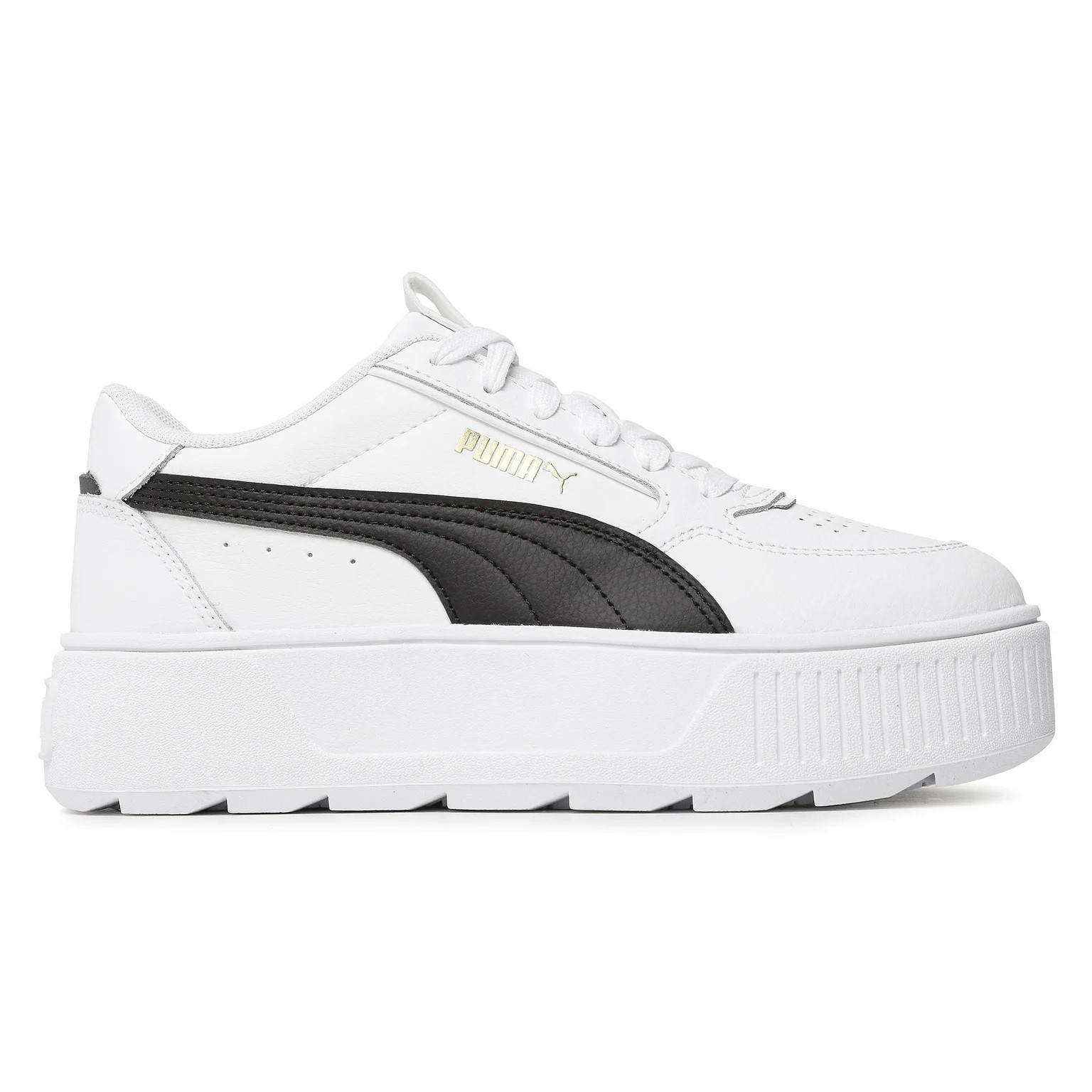 Tenis Puma Karmen Plataforma Blanco Negro De Dama Original.