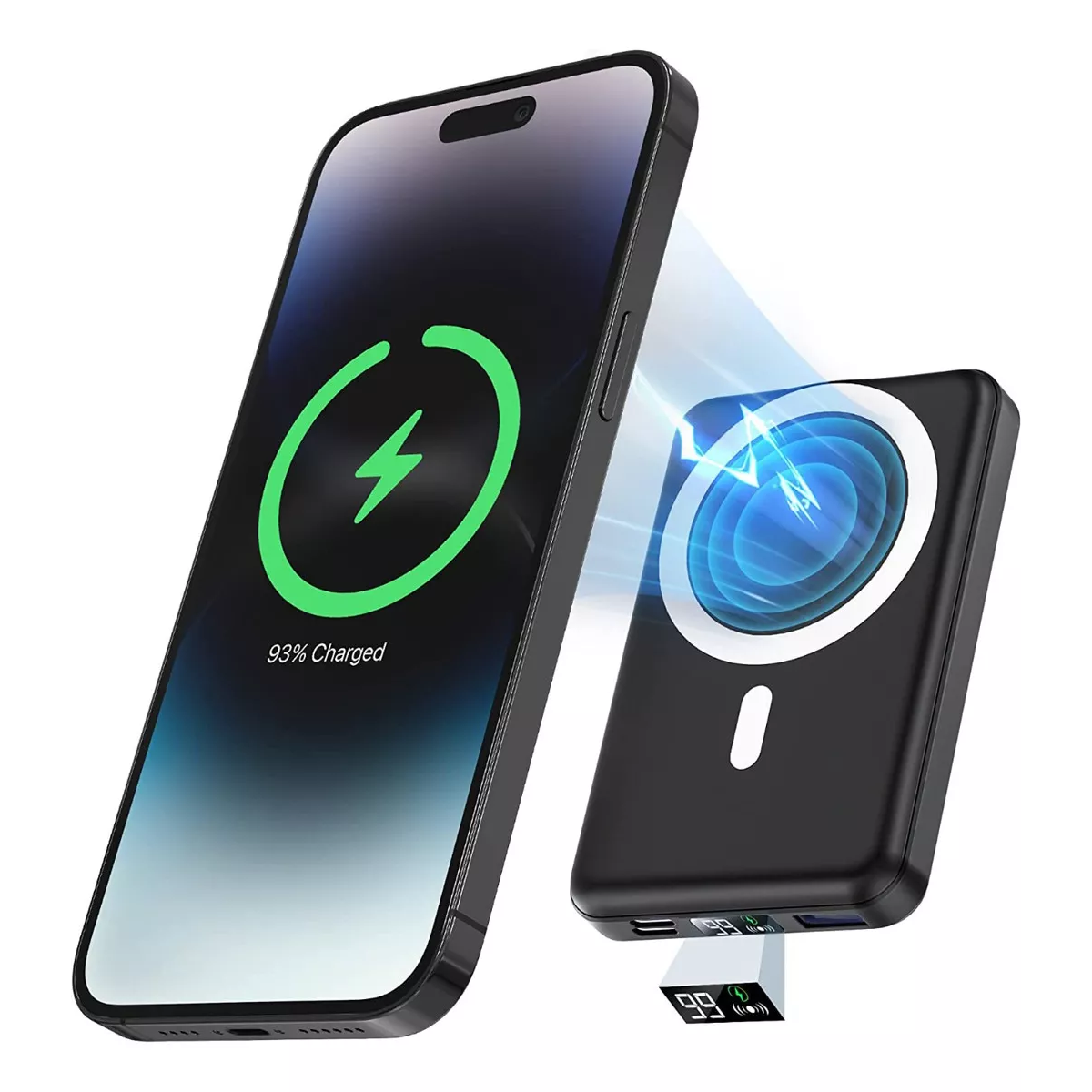 Pila Batería Carga Inalámbrica 10000 Mah Para iPhone Android