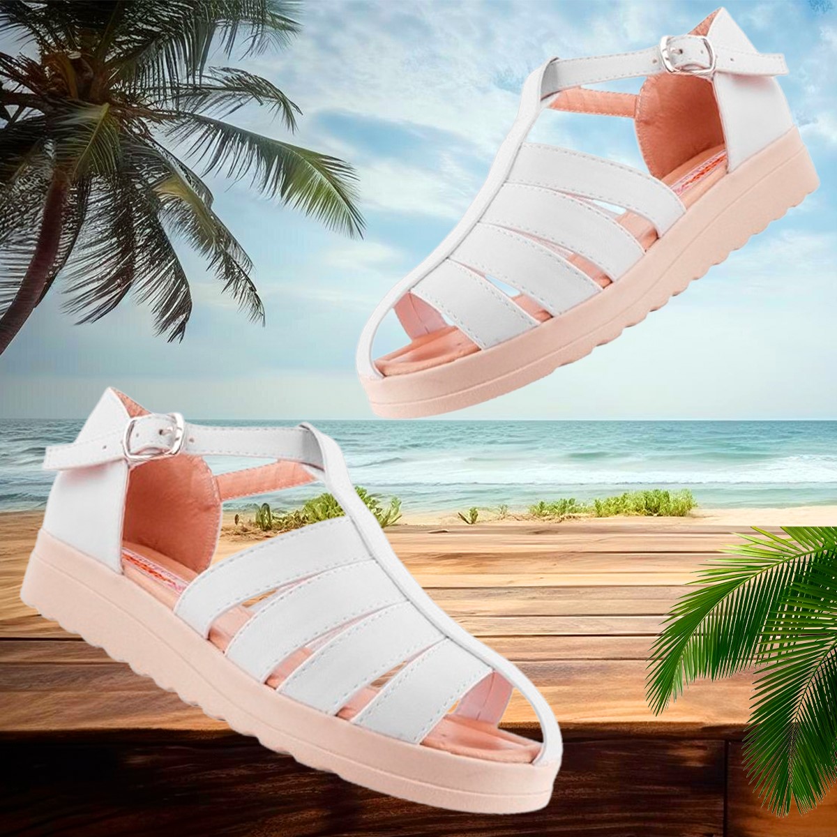 Sandalia Dama Huarache Plataforma Jovencita Moda Playa 150-b.