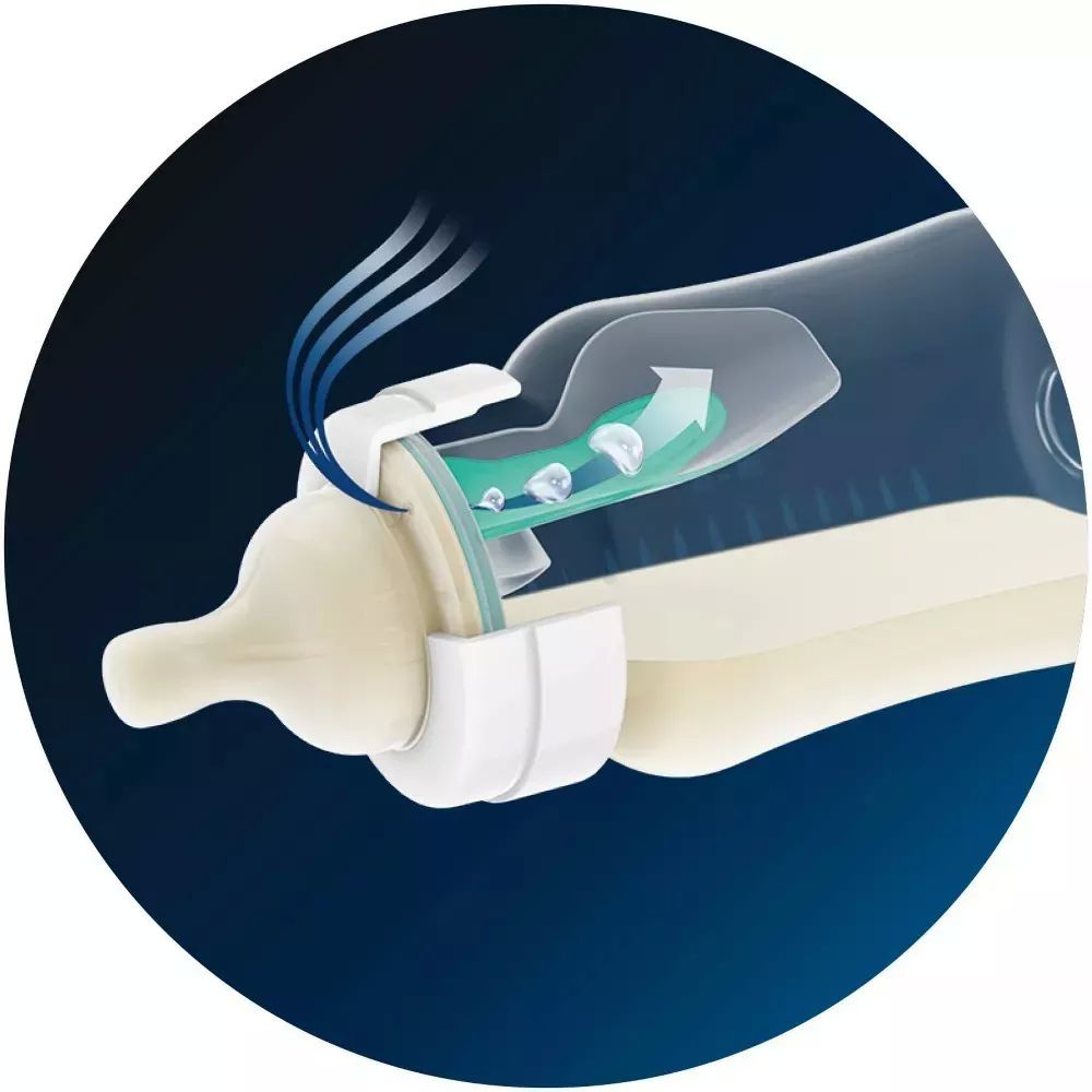 Biberones Avent Azul De 9oz Con Válvula Airfree