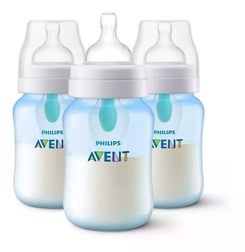 Biberones Avent Azul De 9oz Con Válvula Airfree