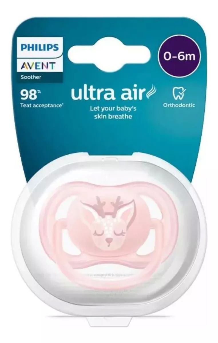 Set 2 Chupones Avent Ultra Air 0-6 Meses Venado - Rosa
