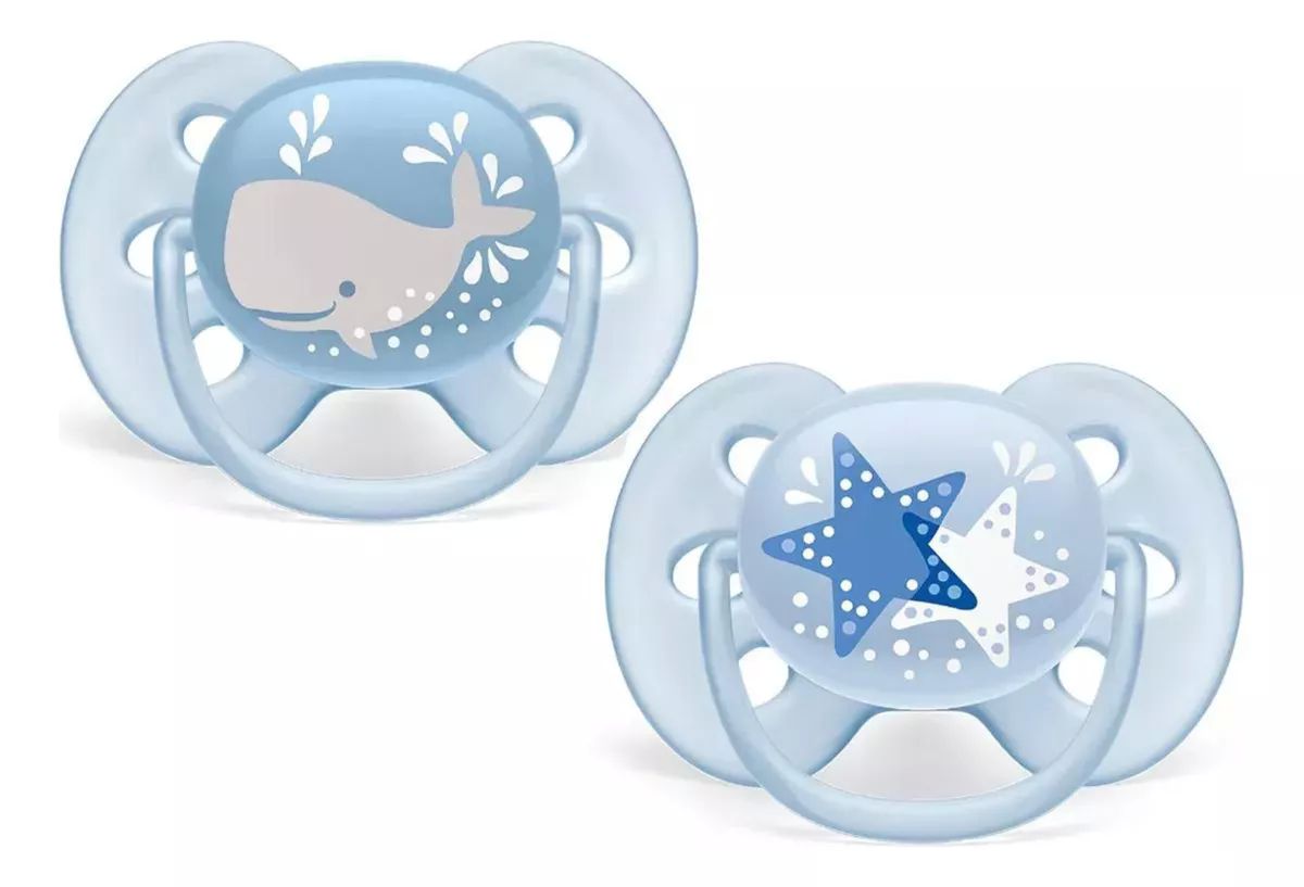 Chupon Ultra Soft Philips Avent 6-18 Meses 2pz Fondo Del Mar
