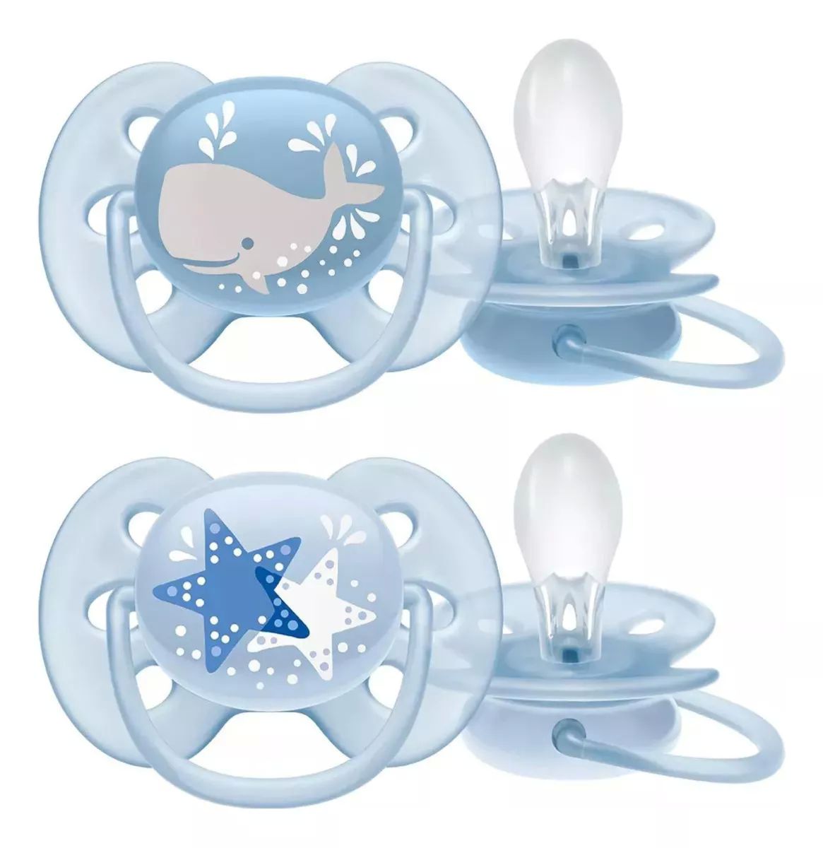 Chupon Ultra Soft Philips Avent 6-18 Meses 2pz Fondo Del Mar