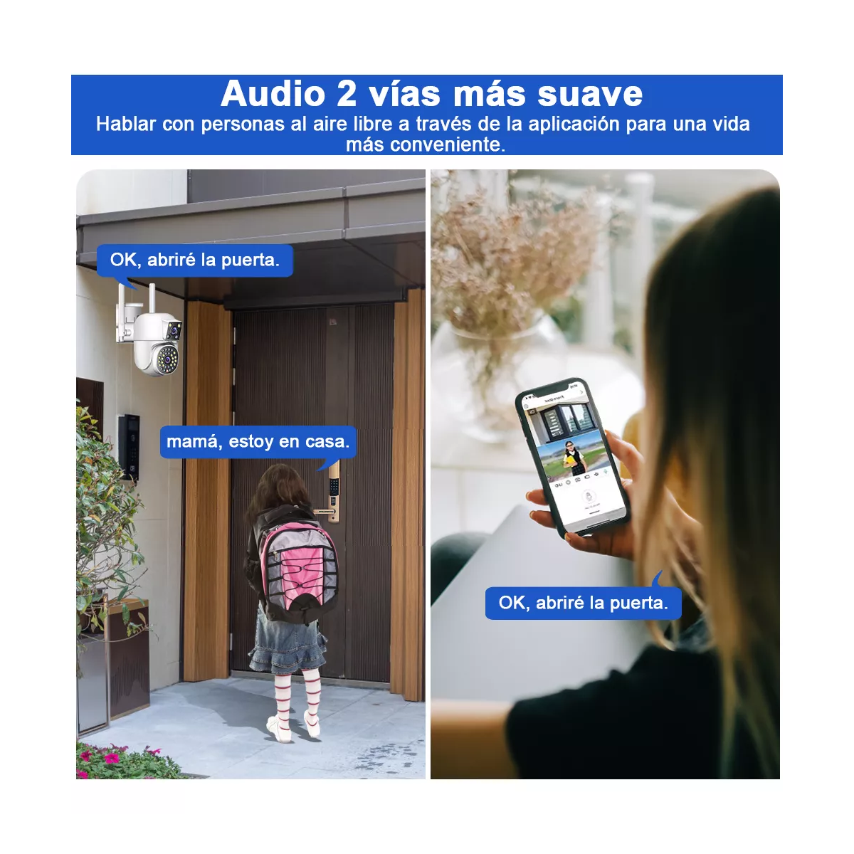 Cámara de seguridad S21 300cm 4MP visión nocturna blanca