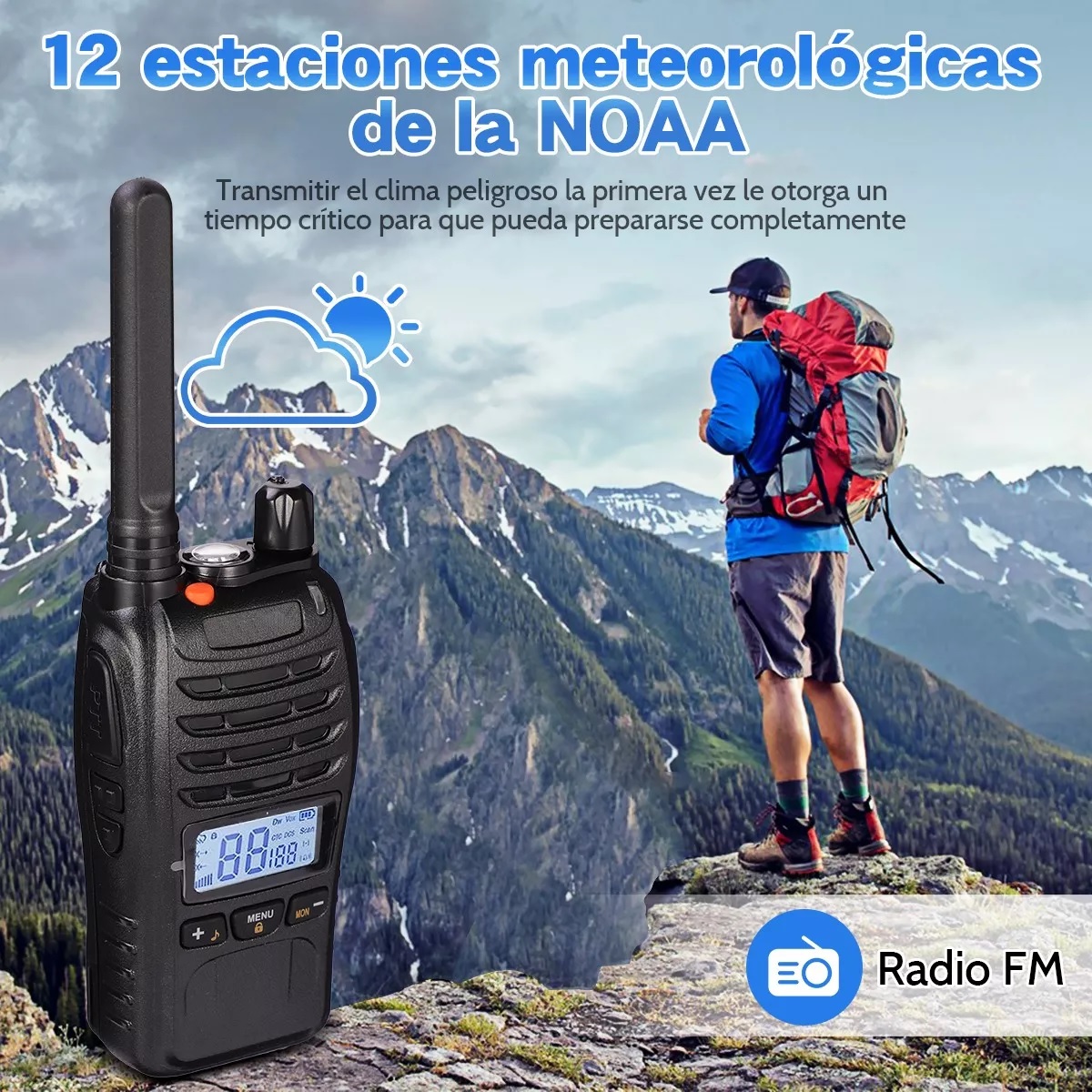 Walkie Talkie Radios Comunicación 15w Recargable 5km 2pcs