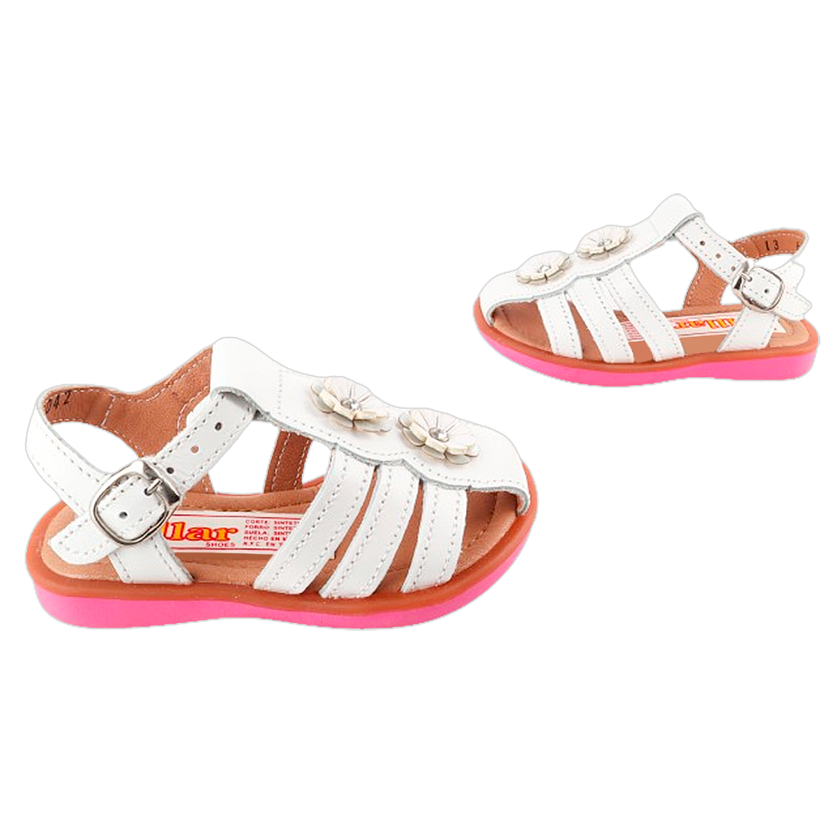 Sandalia Huarache Niña Bebé 100% Piel Cómodos Playa 1042-b.