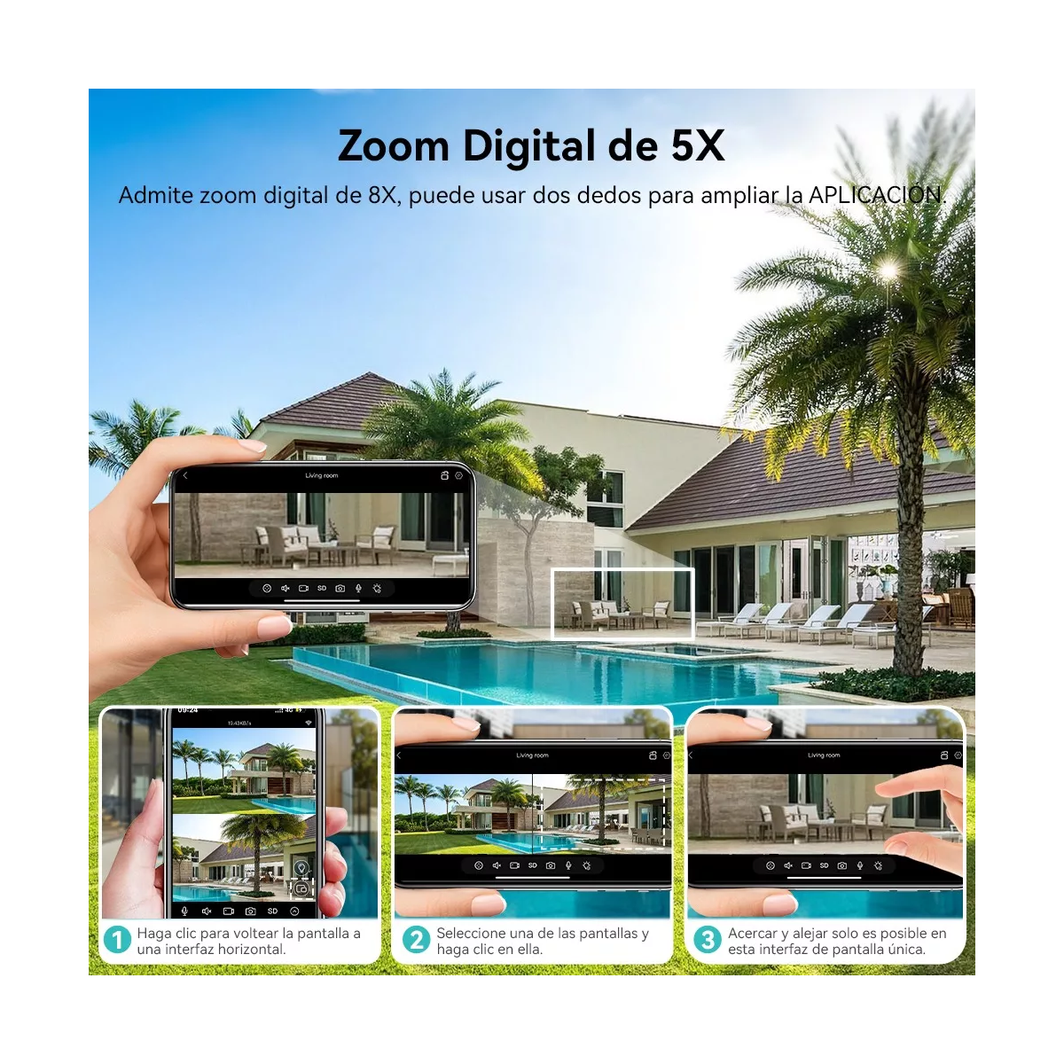 Cámara De Seguridad Wifi Exterior 8mp Con Doble Lente Alexa