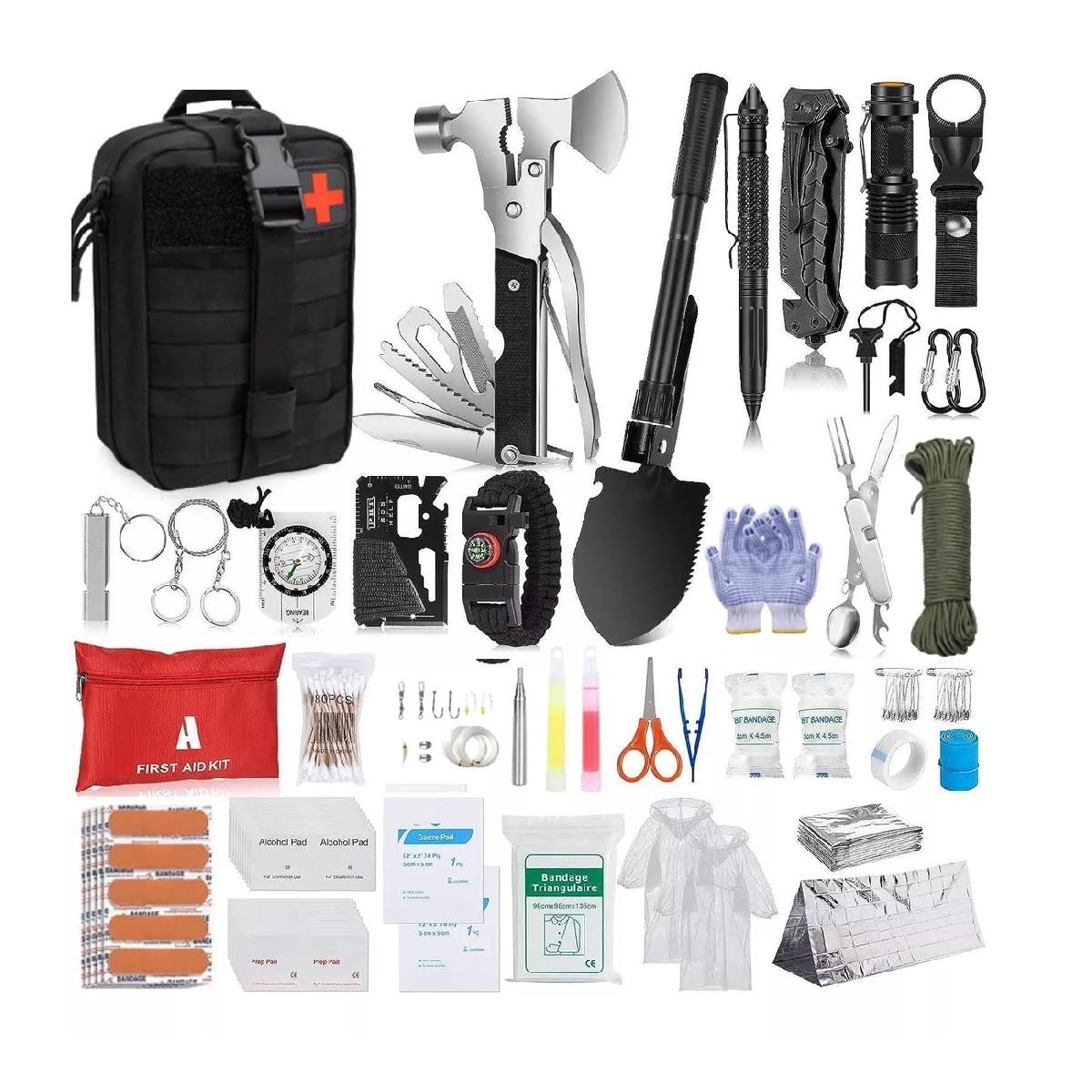 Kit D Supervivencia Emergencia Completo P/senderismo Camping