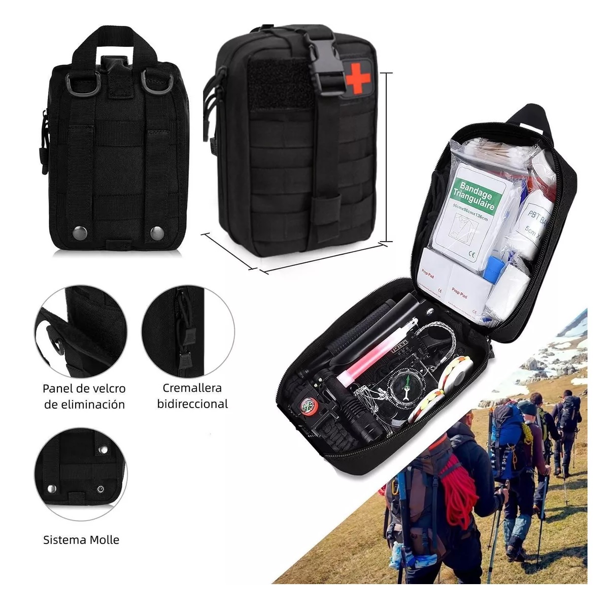 Kit D Supervivencia Emergencia Completo P/senderismo Camping