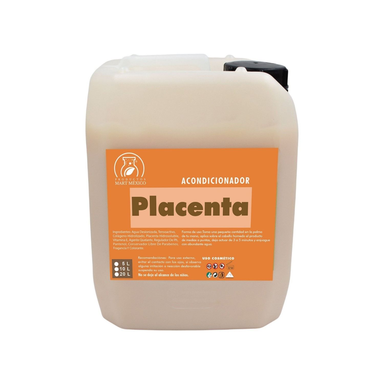 ACONDICIONADOR DE PLACENTA CABELLO DAÑADO 10 LITROS
